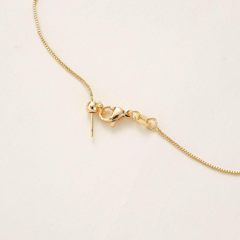 18K Adjustable Pin-Style O-Chain Necklace for DIY Pearls.