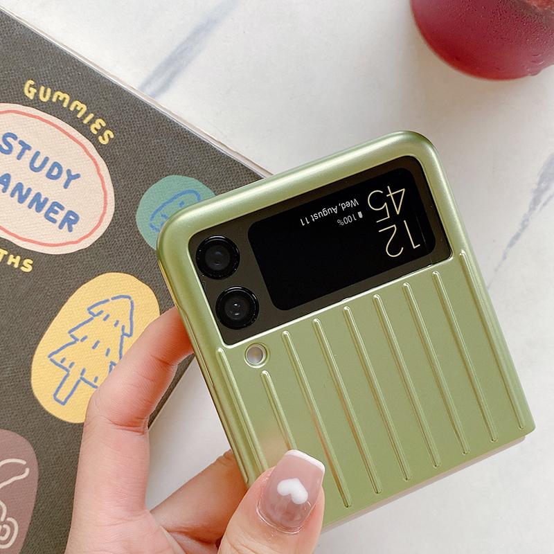 Candy Color Trunk Phone Case For Samsung Galaxy Z Flip 3 5g Hard Pc Back Cover For Galaxy Z Flip3