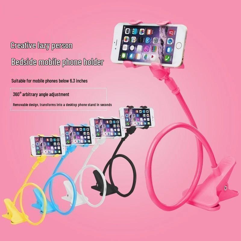 Universal Adjustable Mobile Holder for Bedsides and Desktops - Perfect for Students, Online Classes, and Streaming Blue