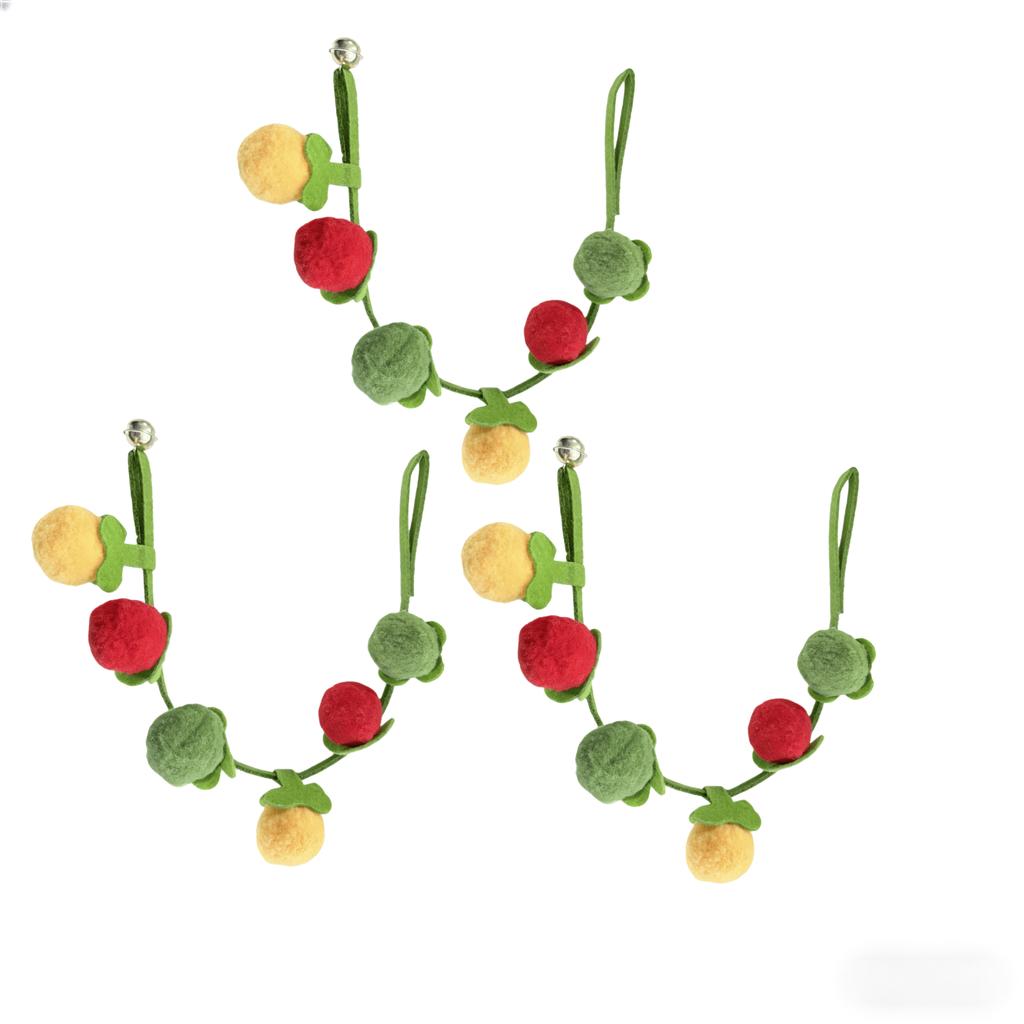 Tomato Cat Tease Bell Toy; Self-entertainment Toy with Bell Inside; Hang On the Door; Cat Toy with Fur Ball