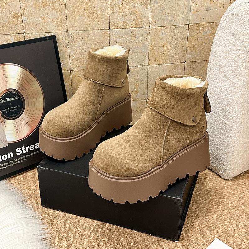 

Женские зимние ботинки на толстой подошве с мехом, легкие, теплые, непродуваемые, с подкладкой, нескользящие, износостойкие, повседневные кроссовки, хлопковые ботинки Мартин 40 хаки