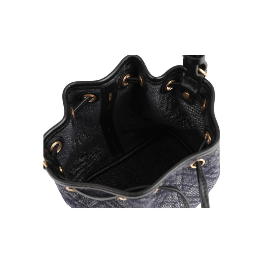 Burberry La Prima Check Design Cotton Bucket Shoulder Bag Women bags Gray 8111940