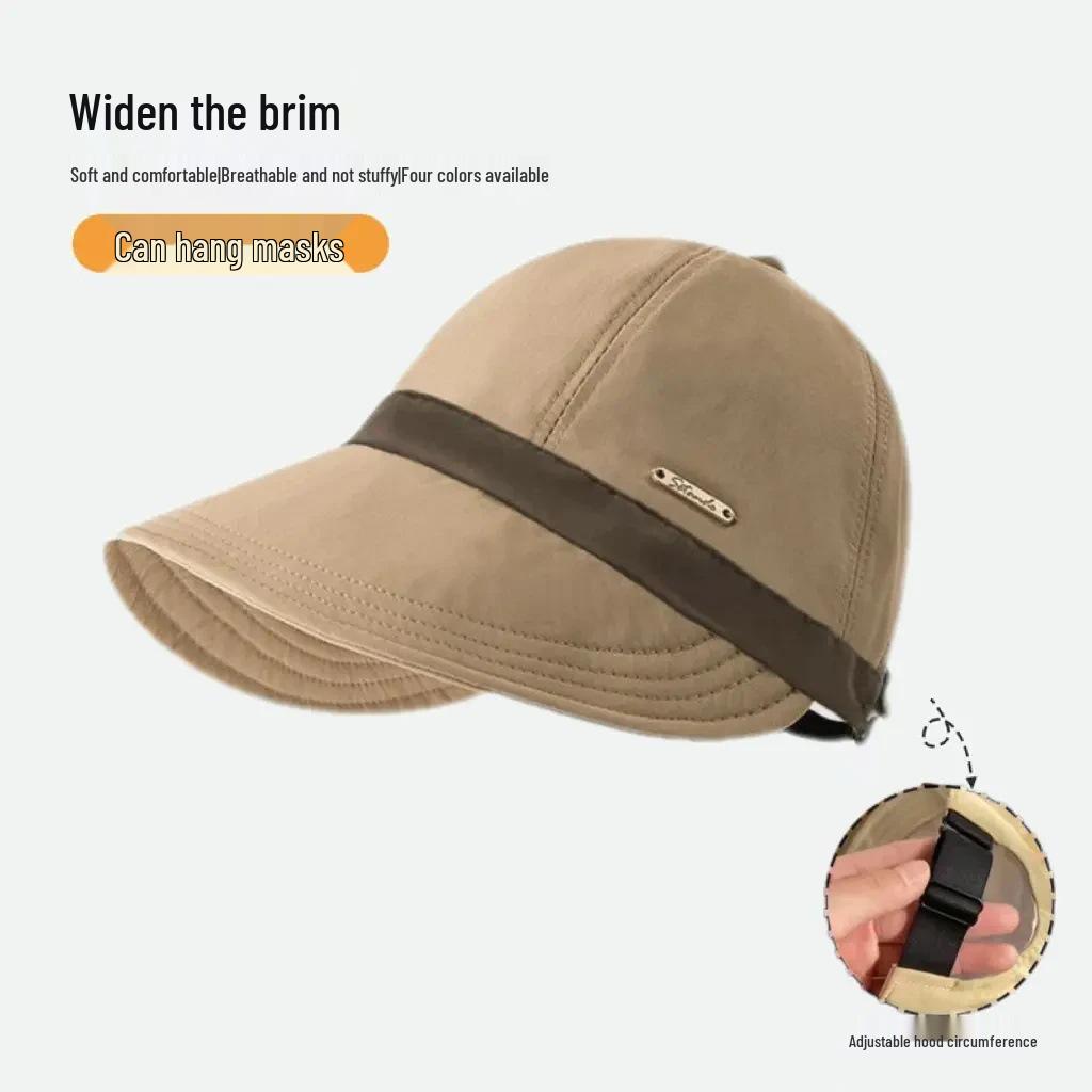 Sleva pro nováčky: Dámský všestranný klobouk proti slunci ve stylu Hepburn - Ležérní baseballový a rybářský styl, Velký obvod hlavy