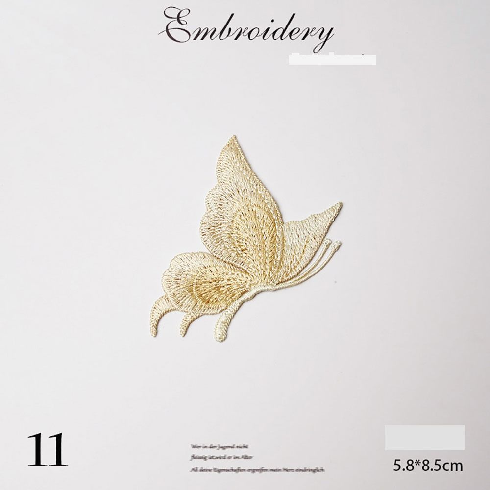 3Pcs/Set Mesh Embroidered Butterfly Patches DIY Clothes Patches  Hats Skirt Legging Hair Clips Decor