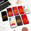 Heißes M-McDonalds L-Logo Handyhülle Für Samsung S 25,24,23,22,30,21,10,9,Ultra,Plus,Lite,FE,4,5 G Weiche Schwarze Hülle