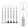 6pcs Precision Screwdriver 0.6-1.6mm Colored Slotted Screwdriver Watch Glasses Repair Hexagonal Head Screw Drivers Hand Tools