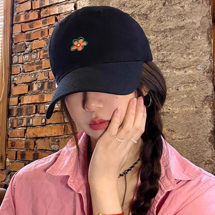 Floral Baseball Cap With Sun Protection For Women Summer Sunshade Cotton Cap For Casual Wear