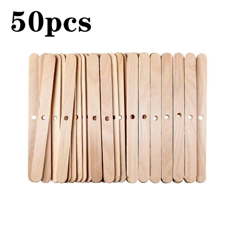 

50/100 шт. Деревянный держатель фитиля для свечи с отверстиями, держатель воскового сердечника, товары для DIY свечей, устройство для центрирования фитиля для изготовления ароматических свечей