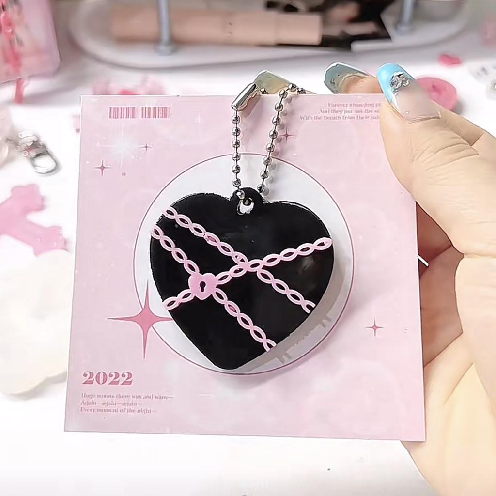 Keychain Silicone Mold Chain Heart Silicone Mold for Car Pendant Home Decor Crystal Epoxy Resin Mold Jewelry Making Mold