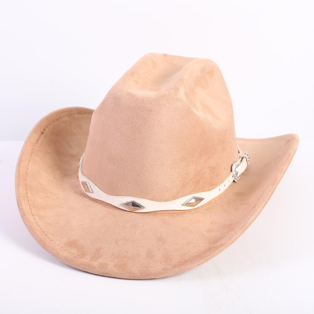 New Color Western Cowboy Hat Men's and Women's Commuting Versatile Simple Wind Wide Brim Top Hat Sun Hat