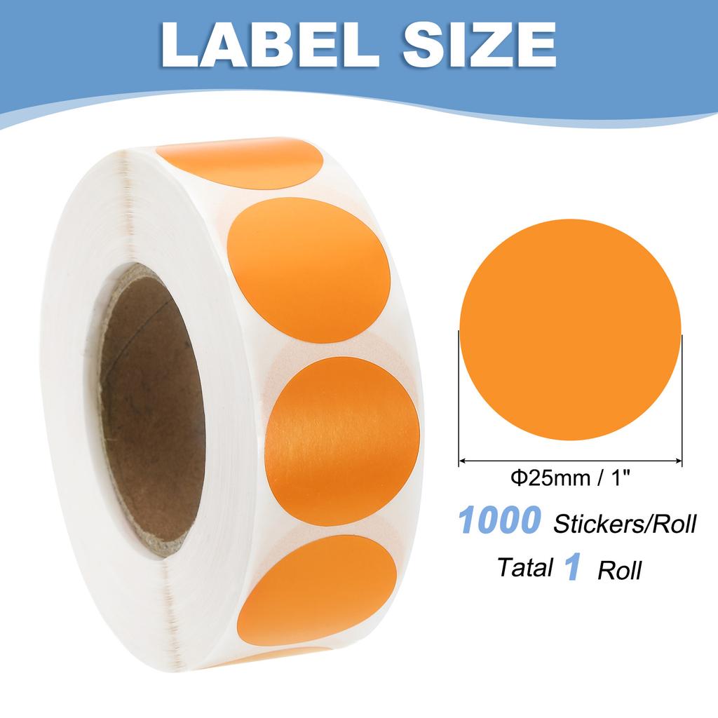 1000Pcs Colored Dot Stickers Color Coding Labels Blank Circle Stickers Adhesive Round Price Stickers for Office 12.7mm 19mm 25mm