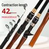 Portable Telescopic Black Lure Casting Fishing Rod