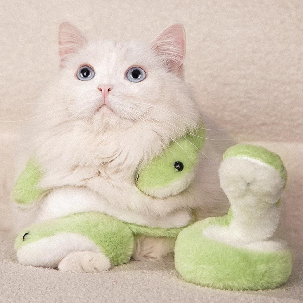 Snake Cat Toy Chew-Proof | Interactive Plush Feather Wand for Kittens/Puppies (Xmas Gifts 2024)