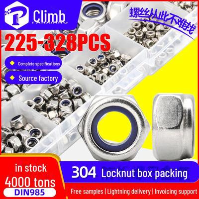 Set di dadi esagonali di bloccaggio in nylon in acciaio inossidabile 304