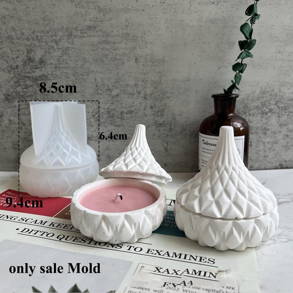 Silicone Mold for DIY Handmade Plaster Form Aroma Candle Cup Molds Mongolia Cup Gypsum Cement Storage Jewelry Box Mould Supplies