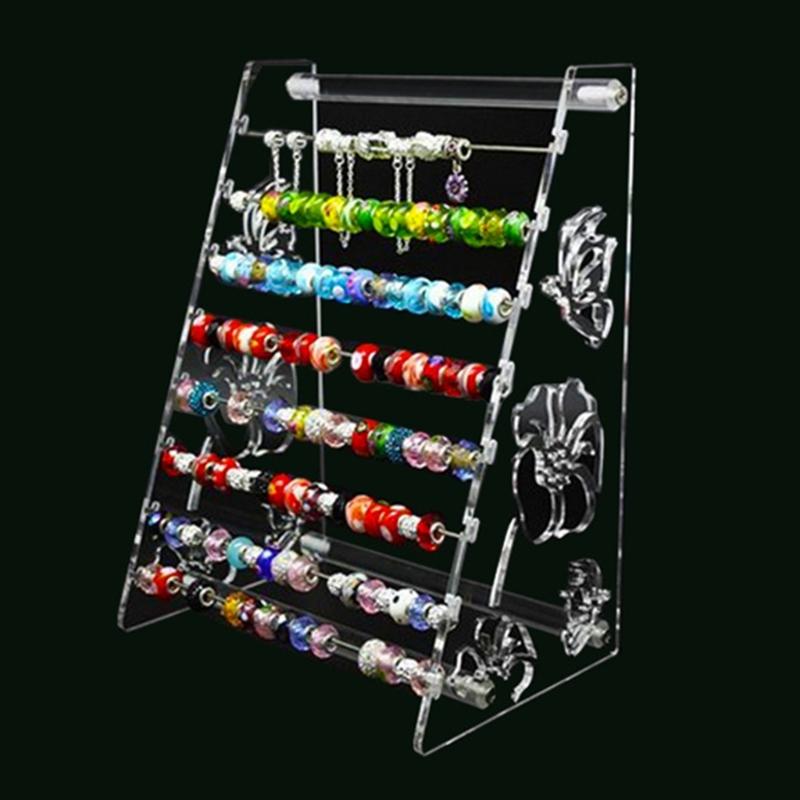 Eleganter klarer Acryl-Perlenhalter Professioneller Acryl-Ständer für lose Perlen Regale für Handwerker und Juweliere