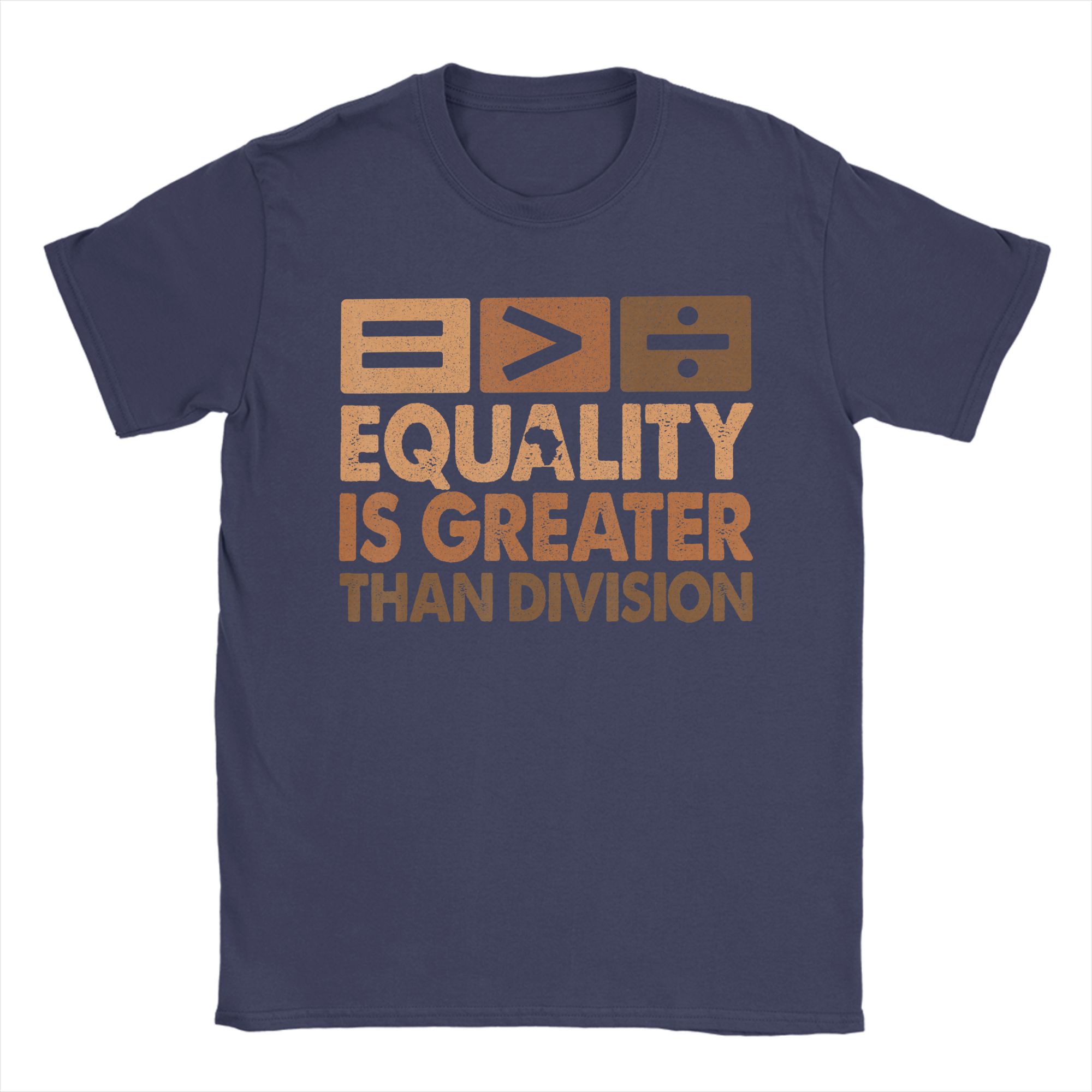 

T Shirt Beach Equality is Greater Than Division Black History Month TShirts 100 Cotton Tshirt for Men Short Sleeve Clothing 4XL