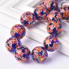 2 buc 20mm Margele Rotunde Mari Handmade Floare Lampwork Sticlă Margele Libere pentru Accesorii de Fabricare Bijuterii DIY Artizanat Descoperiri