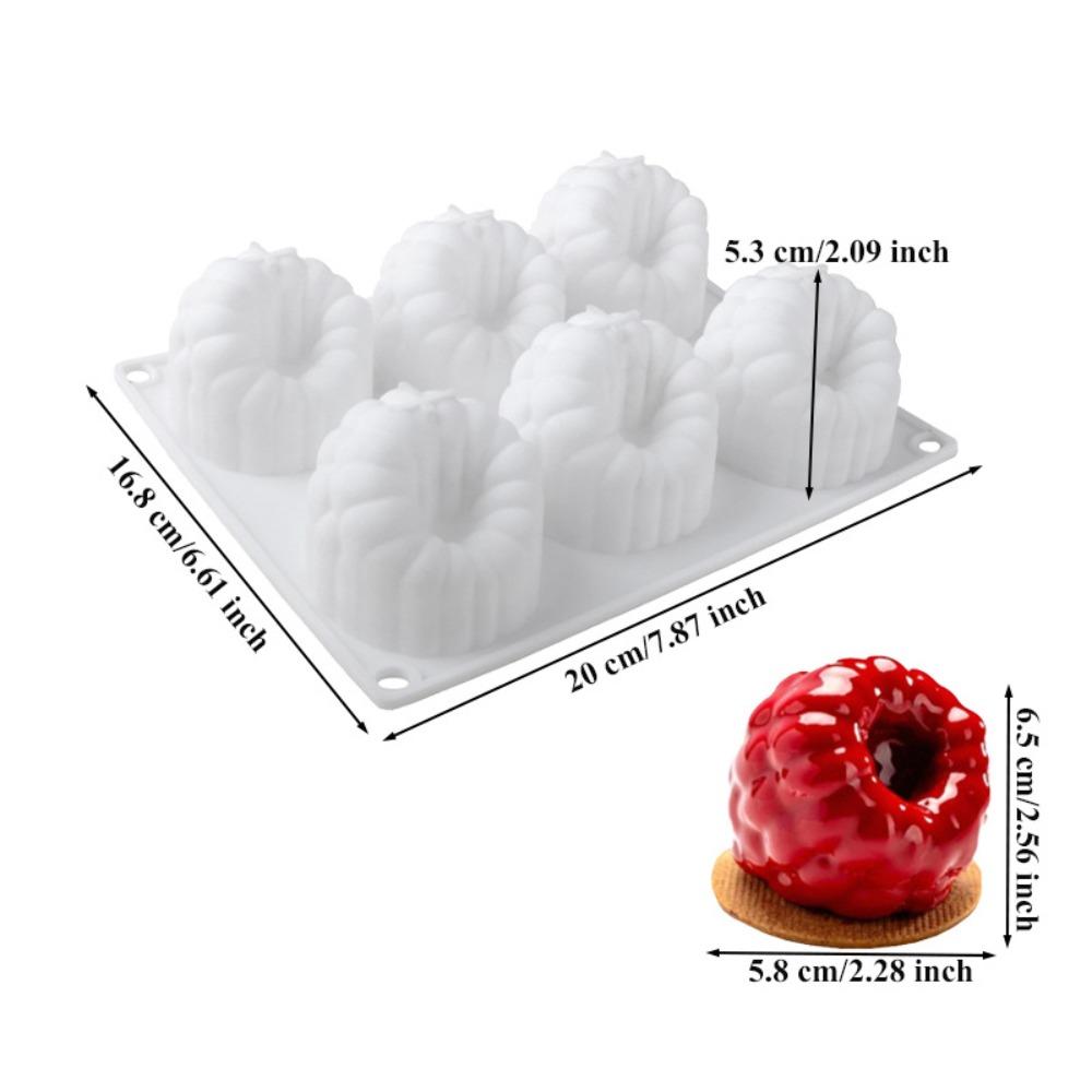 Food-Grade Silicone Raspberry Mousse Mold Heat-Resistant French Pastry Baking Mold  Kitchen Use