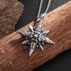 Five Star Compass Cross Compass Men's Retro Pendant Necklace