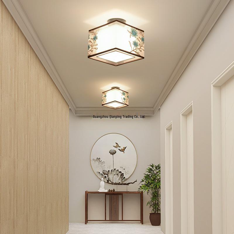 LED Ceiling Light for Balcony, Hallway, or Bedroom - New Chinese Style Small Pendant Light