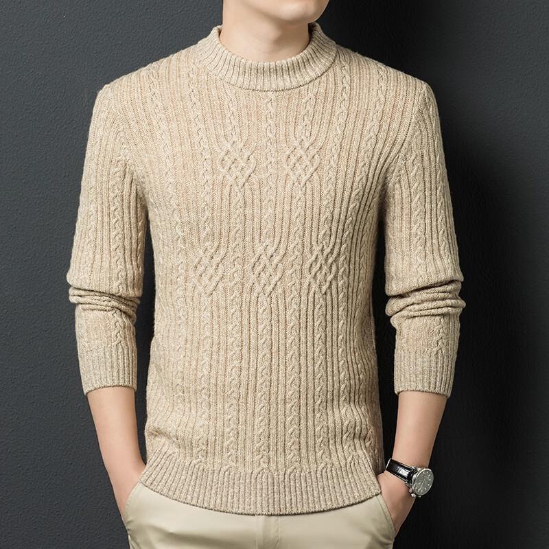 

Men s Pure Wool Round Neck Thermal Sweater 185