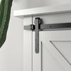 1Set Carbon steel silent sliding barn door hardware kit, suitable for carbon steel tracks in barns, TV cabinets, and wardrobes