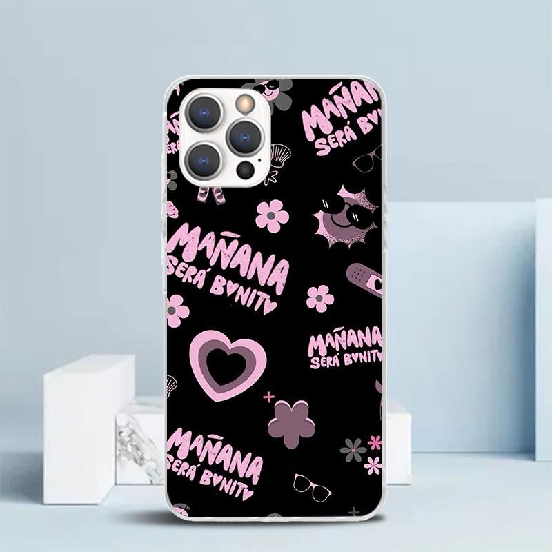 Karolg M-Manana Sera B-Bonito Weiche Hülle für iPhone 16 17 Air 15 14 Pro Max 16E Handyhülle 13 Mini 12 11 7 SE 8 Druckmuster Fi