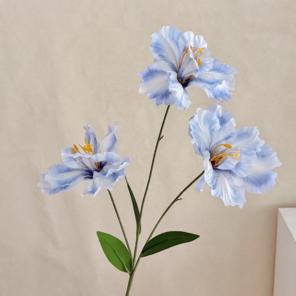 New Purple Artificial Iris Flowers Decorative Floral Fake Flower Bouquet Artificial Faux Plants Flower Arrangement светло-синий