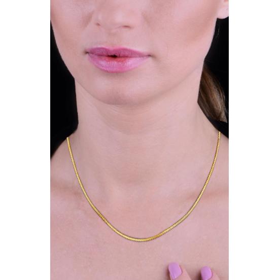 

Silver gold gilded knitting model italian chain necklace