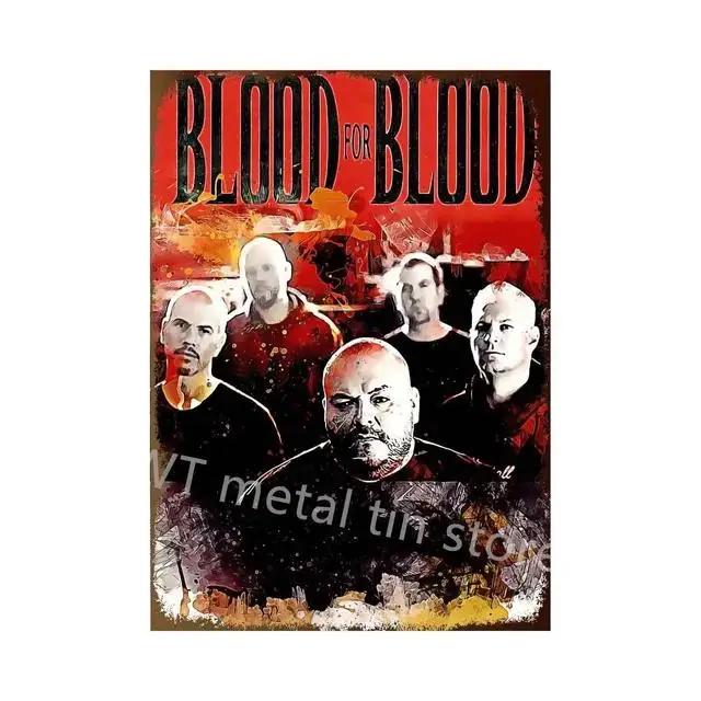 Vintage Rock N Roll Band Blechschild Retro Metallposter Schild für Bar Wohnzimmer Wanddekor 20x30cm（7.8x11.8inch） red