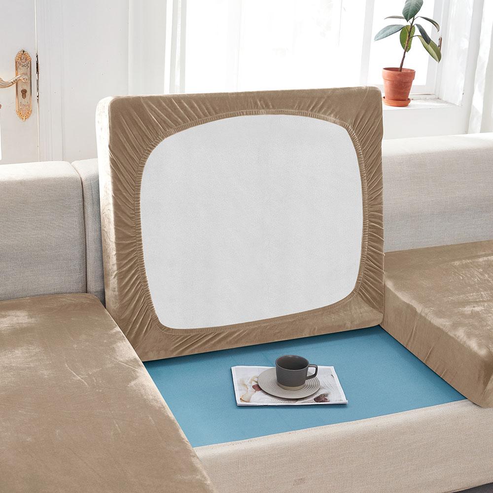 Velvet Plush L Shaped Sofa Cushion Cover For Living Room Elastic Furniture Couch Slipcover Chaise Longue Sofa Seat Cover Stretch