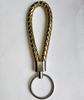 Woven Leather Cord Metal Keychain Pendant