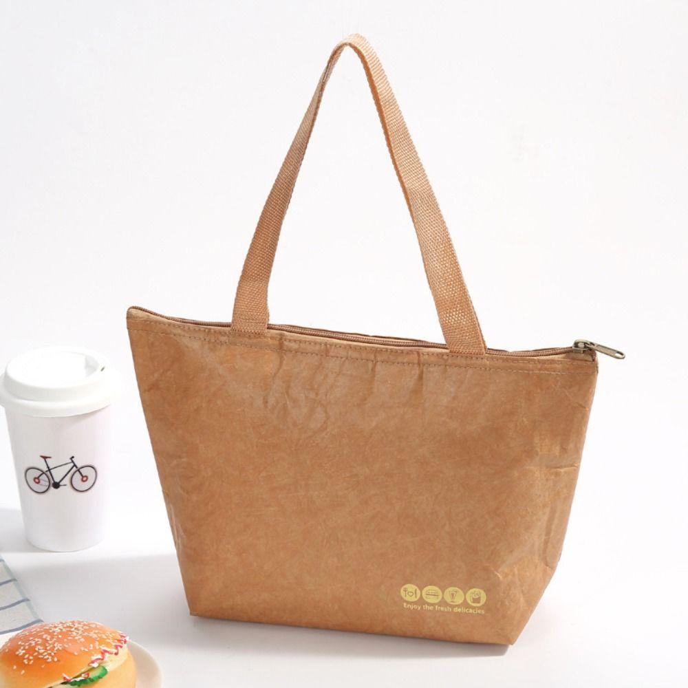Package Reusable Food Hand Bags Tote Canvas Lunch Bag Waterproof Lunch Bag Kraft Paper Bags
