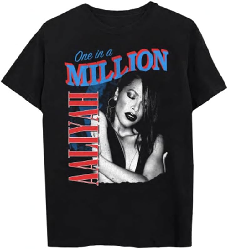 Aaliyah Unisex-Adult Official Merch One in a Million Short Sleeve Shirt XXL