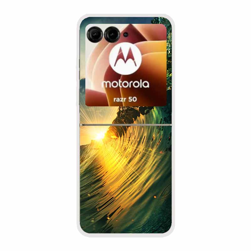 For Motorola Razr 50 Ultra Case Plastic Hard Painted Cartoon Transparent Back Cover Case for Motorola Razr 50 5G Hard PC Case 50