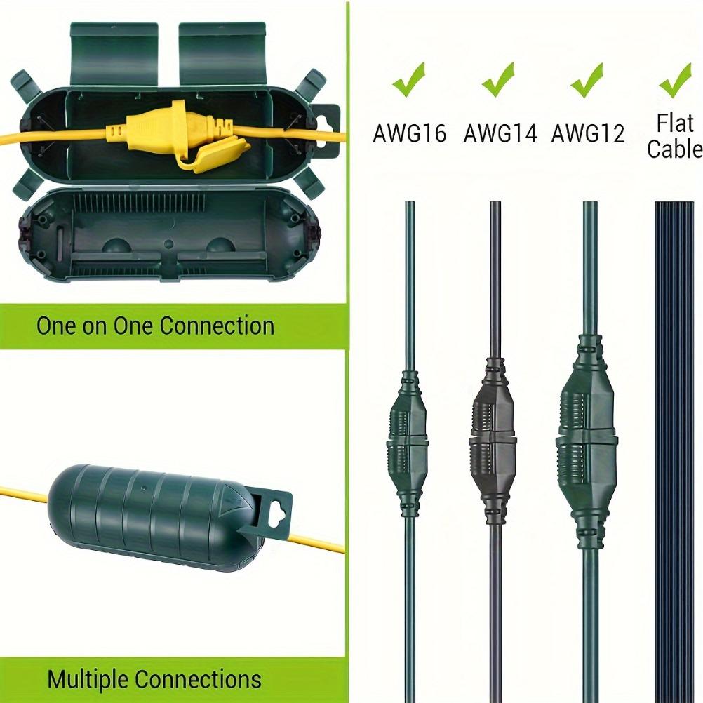 Outdoor Extension Line Safety Cover Waterproof Sealed and Weather Resistant Electrical Connection Box Protecting Outdoor Sockets