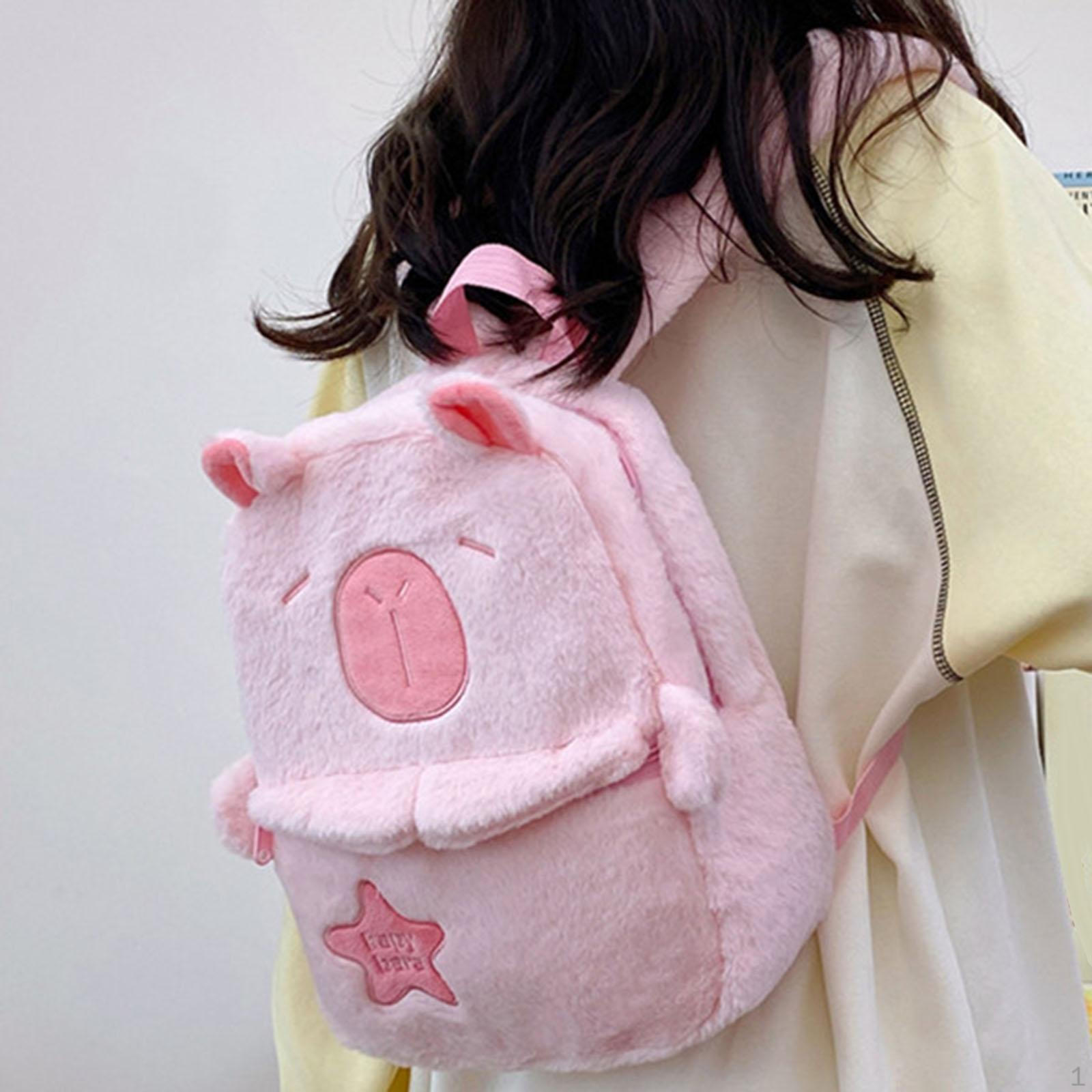 

Capibara Backpack Casual Daypack for Children s Day Traveling коричневий