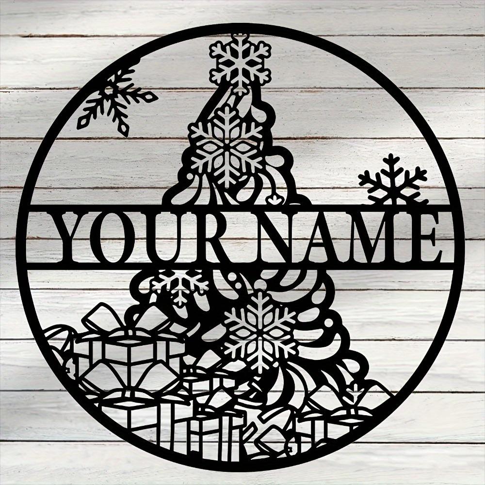 

Metal Sign Festive Tree Wall Art Outdoor Garden Decor 30cm 11.8in