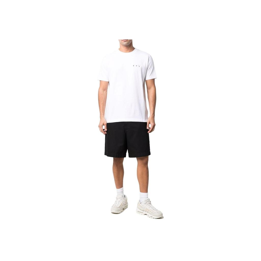 Off-White Футболка Caravaggio Paint Slim, белые/черные мужские топы OMAA027C99JER0050110