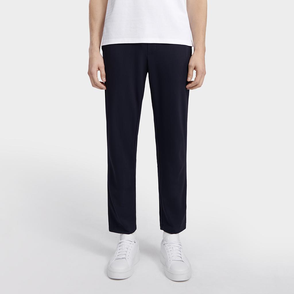 Fila Solid Color Straight Leg Casual Pants Men Bottoms Blue F11M321602FNV