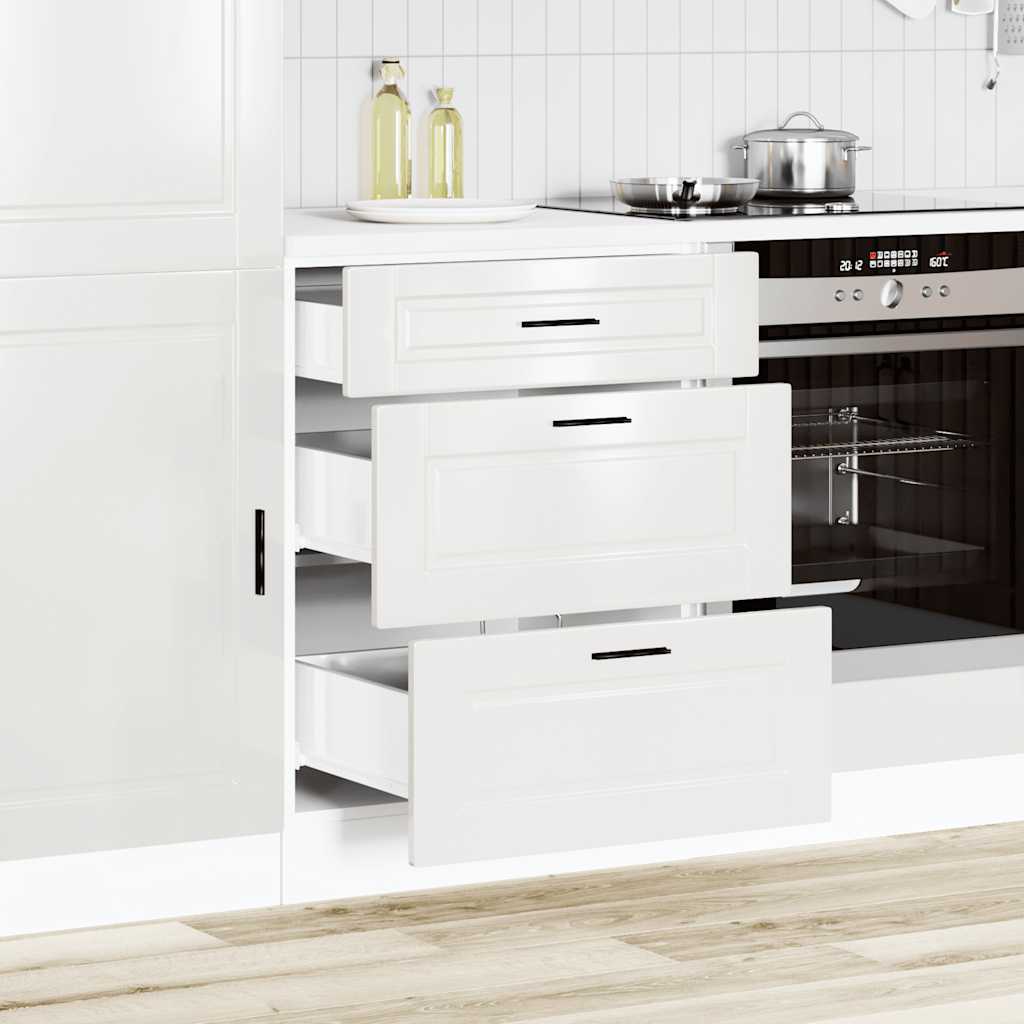 Kitchen Base Cabinet Porto High Gloss White Particleboard