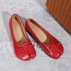 Scarpe Basse da Donna in Morbida Pelle con Punta Divisa e Fiocco - Collezione 2026: Versatile, Bocca Stretta, Design Slip-On