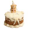 Cute Teddy Bear Doll Comfort Cushion with Scented Birthday Cake Candle