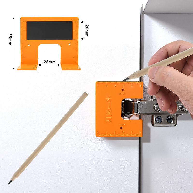 

1Pc Limit Installation Piece - Back Magnetic Fixed Plastic Sheet Portable Fixator Multi-Functional Hinge Mounting Auxiliary Tool оранжевый