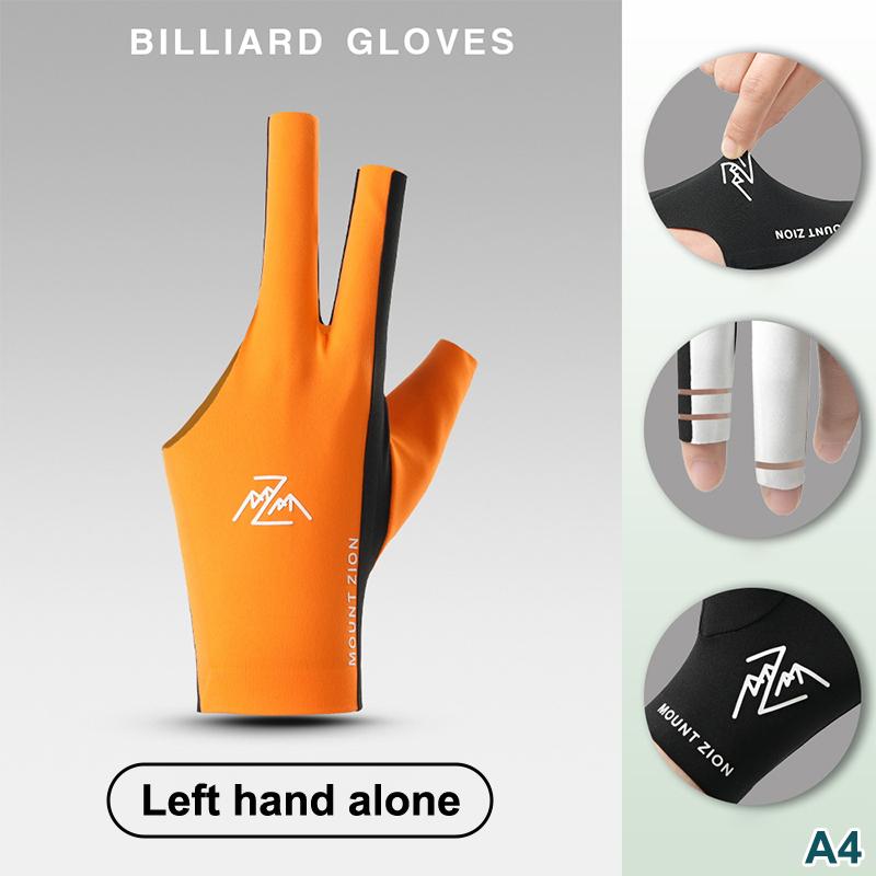 Biljarthandschoenen met vingerloze, ademende, professionele poolhandschoenen, lichtgewicht handschoenen met drie vingers voor biljartaccessoires