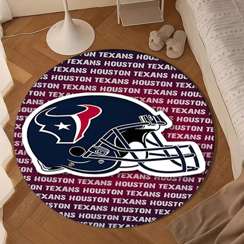 basketball Texans Logo Round mat, Anti-slip Circle Carpet Chair rug For livingroom,Bedroom, doormat home decor Gift Christmas Gifts