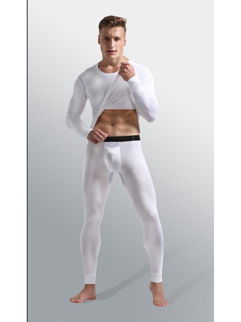 Slim Fit Thermo-Set für Herren aus Ice Silk Mesh für Herbst/Winter