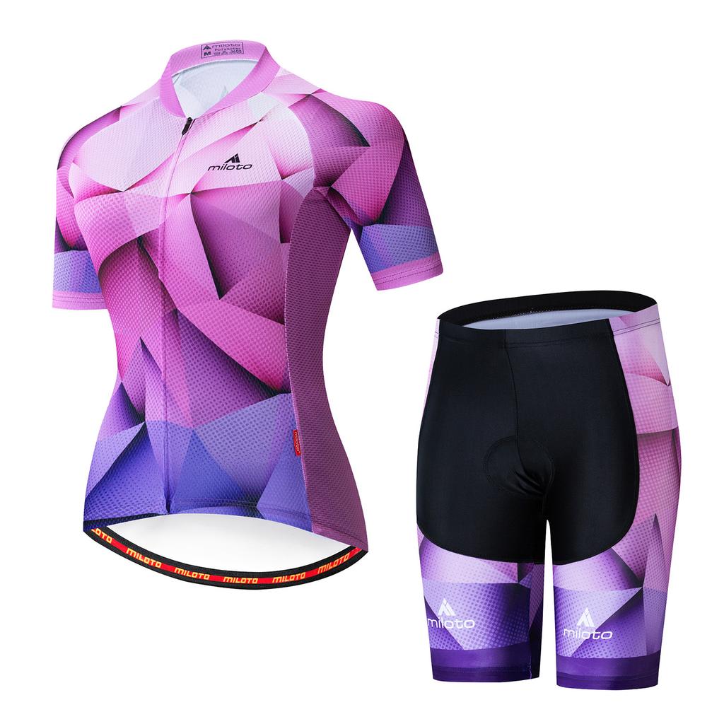 2026 Summer Breathable Cycling Suit, Women's Cycling Suit/short-sleeved Strap Suit.