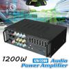 1200 Watt Professional Audio Home Stereo Amplifier Home Theater Amplifiers Audio Black 12/220 Volt